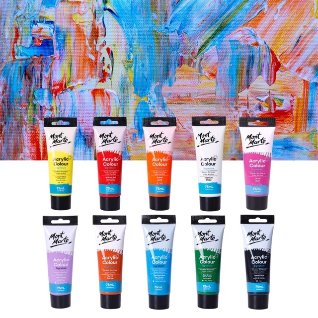 75ml Vibrant Acrylic Paint Colorful Paint Non Fading Non Toxic
